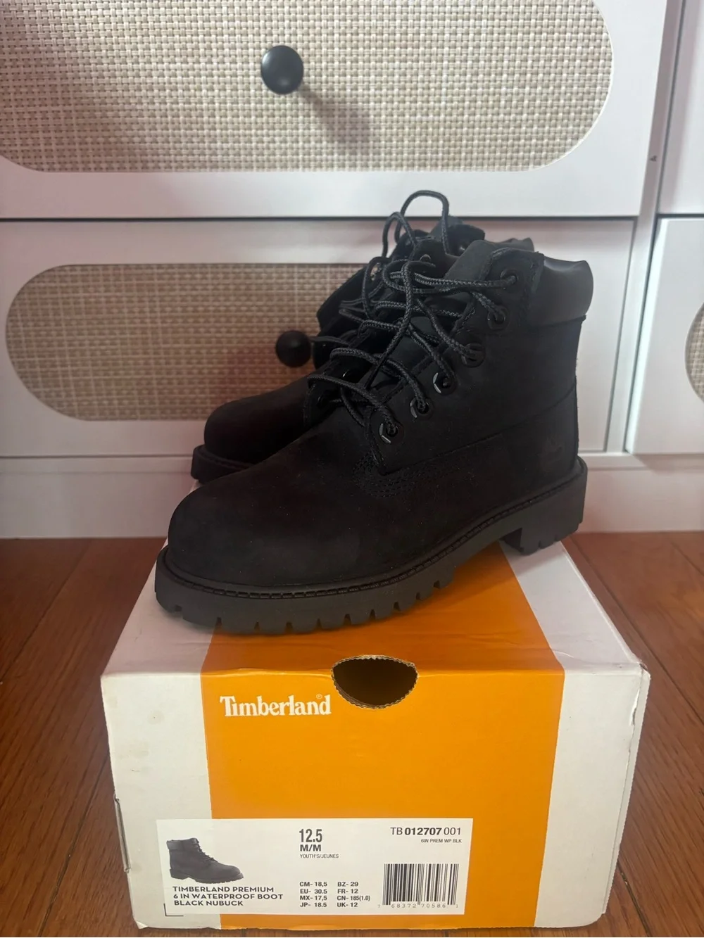 Timberland Kids Black Lace-Up Boots